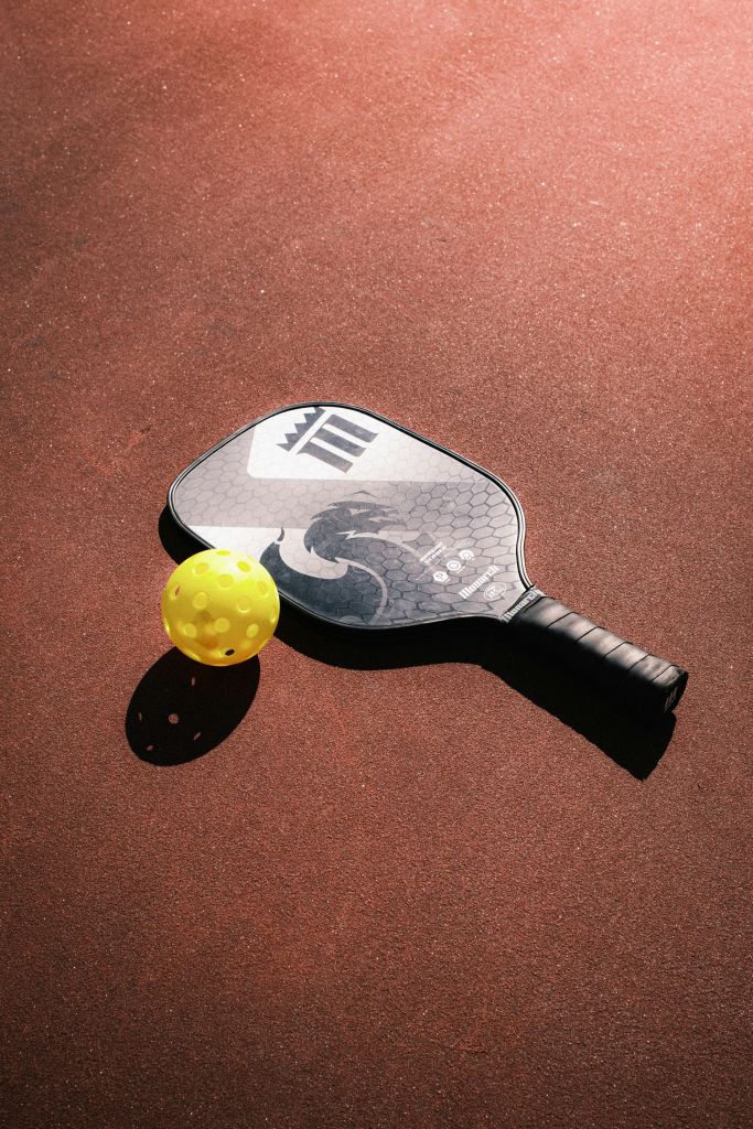 A racket and a ball